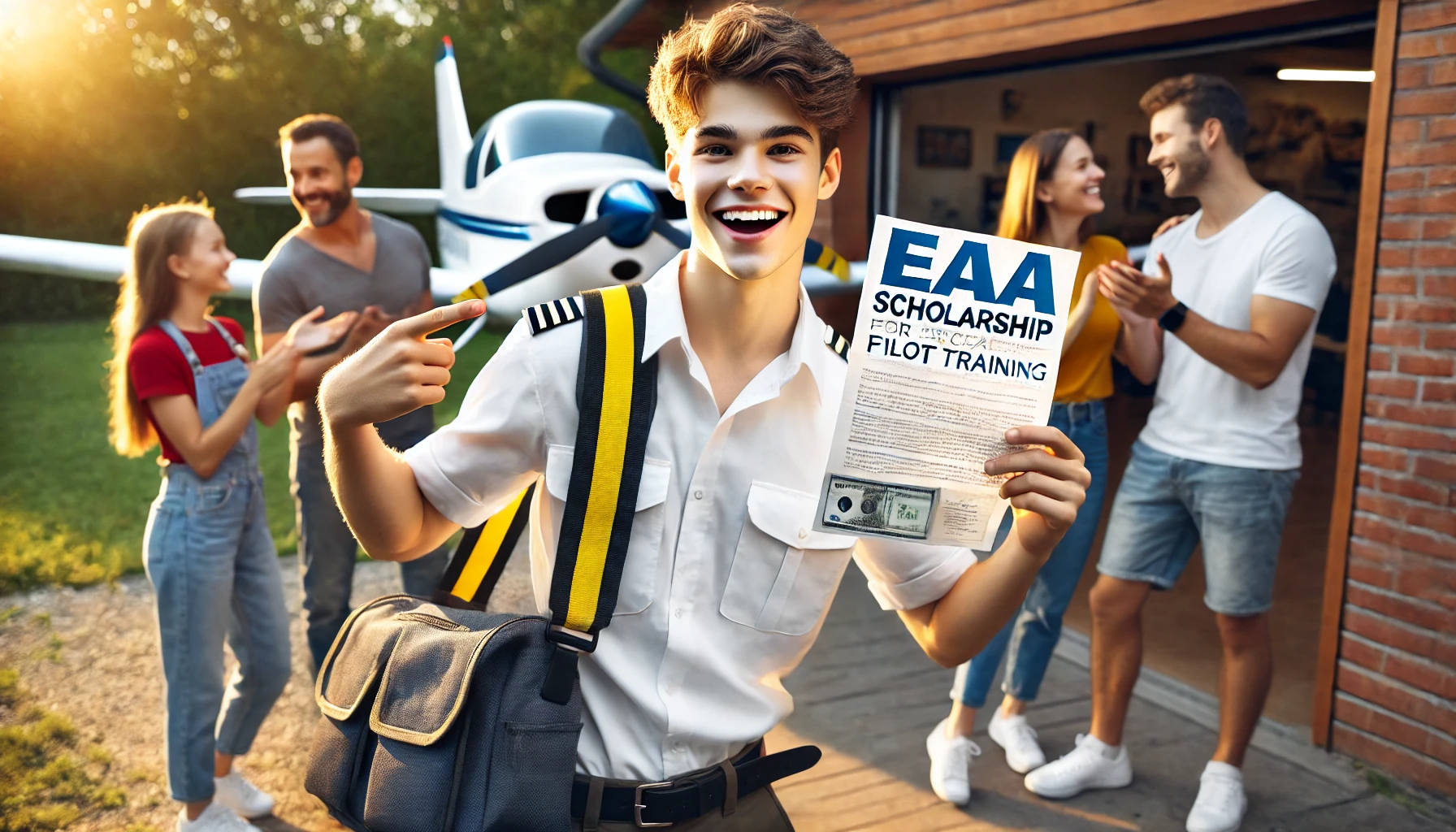 Stuent pilot with EAA scholarship